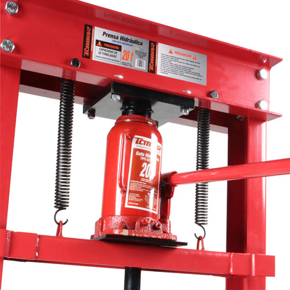 Prensa hidraulica con gato hidraulico (20 ton)