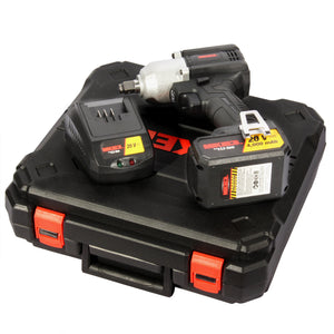 Pistola de impacto electrica-inalambrica recargable (1/2”, 295 lb/ft)