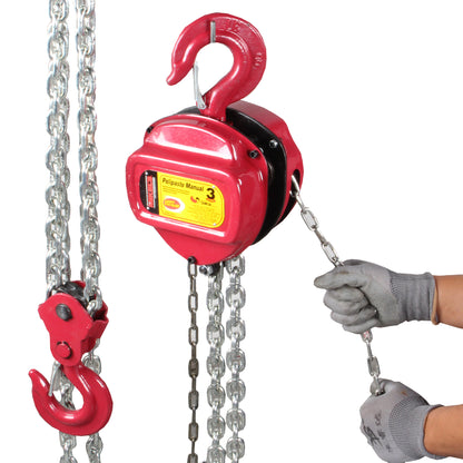 Polipasto manual (3 ton, cadena 3 mts)