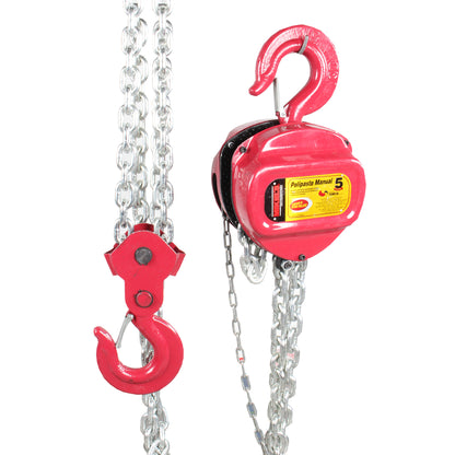 Polipasto manual (5 ton, cadena 3 mts)