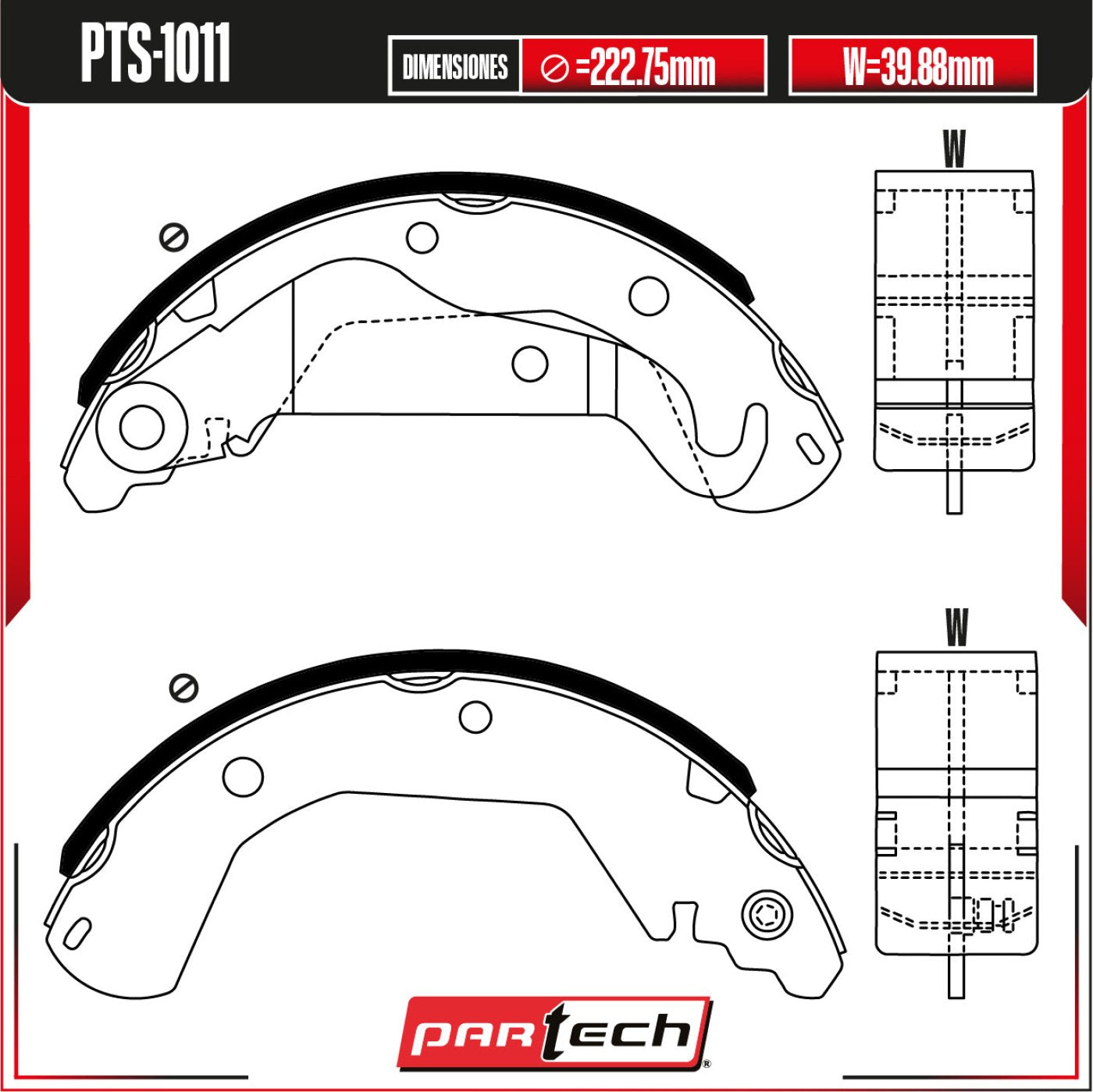 Balatas Para Freno De Tambor Chevrolet Cavalier 2018-2021