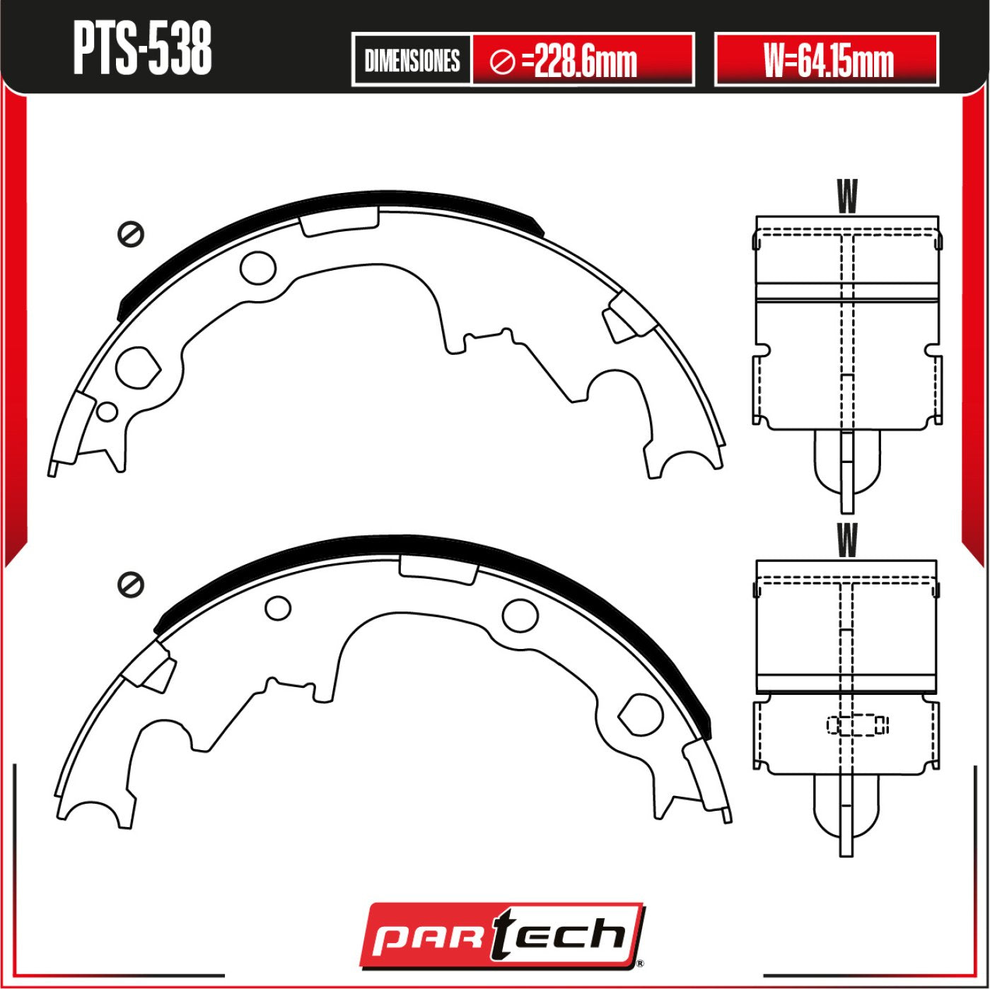 Balatas Para Freno De Tambor Chrysler Grand Voyager 1992-1993