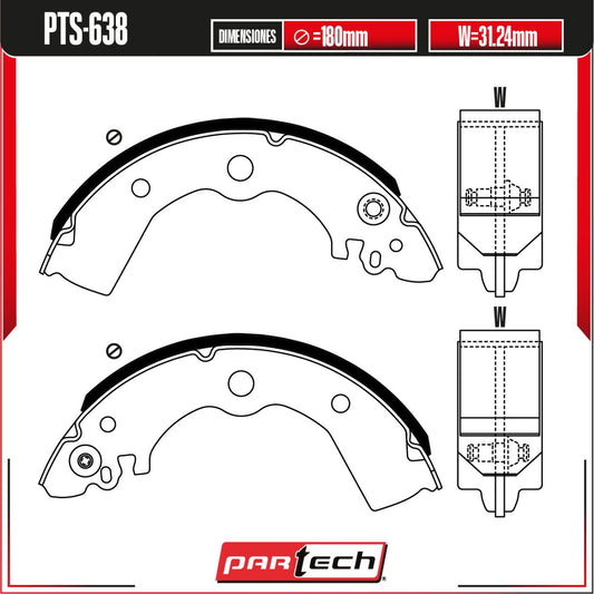 Balatas Para Freno De Tambor Nissan Nx 1991-1993