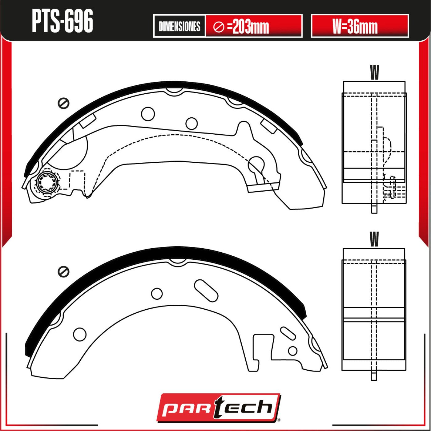 Balatas Para Freno De Tambor Ford Contour 1995-2000