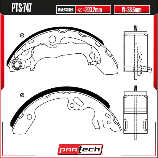 Balatas Para Freno De Tambor Ford Focus 2000-2004