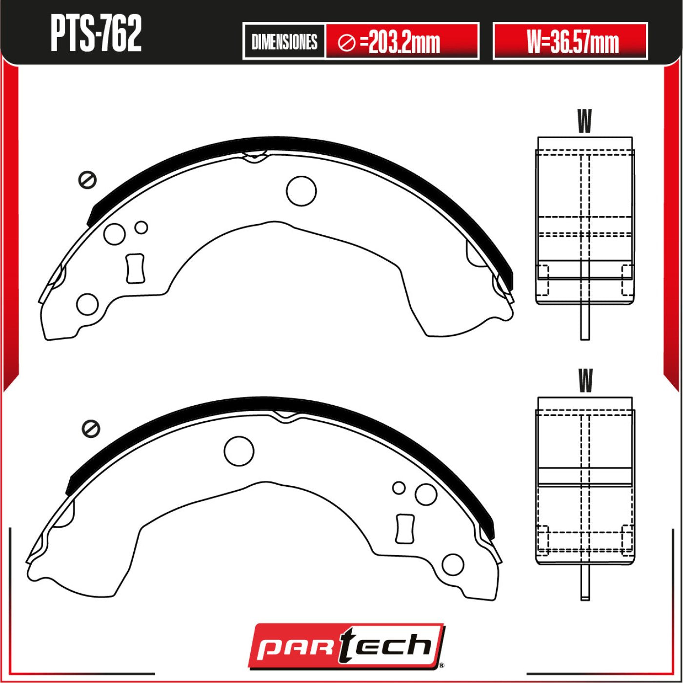 Balatas Para Freno De Tambor Nissan Sentra 2000-2002