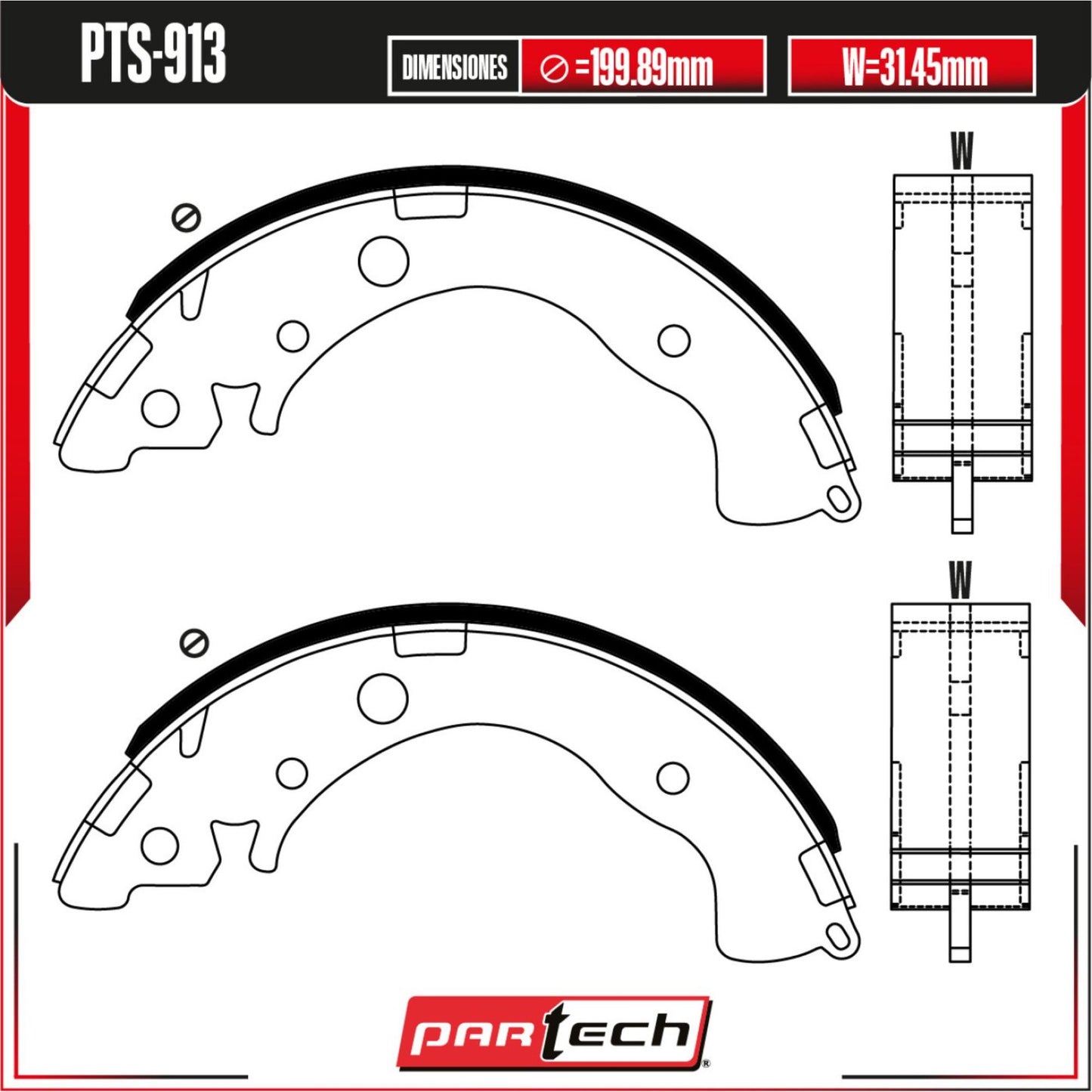 Balatas Para Freno De Tambor Honda Civic 2006-2011
