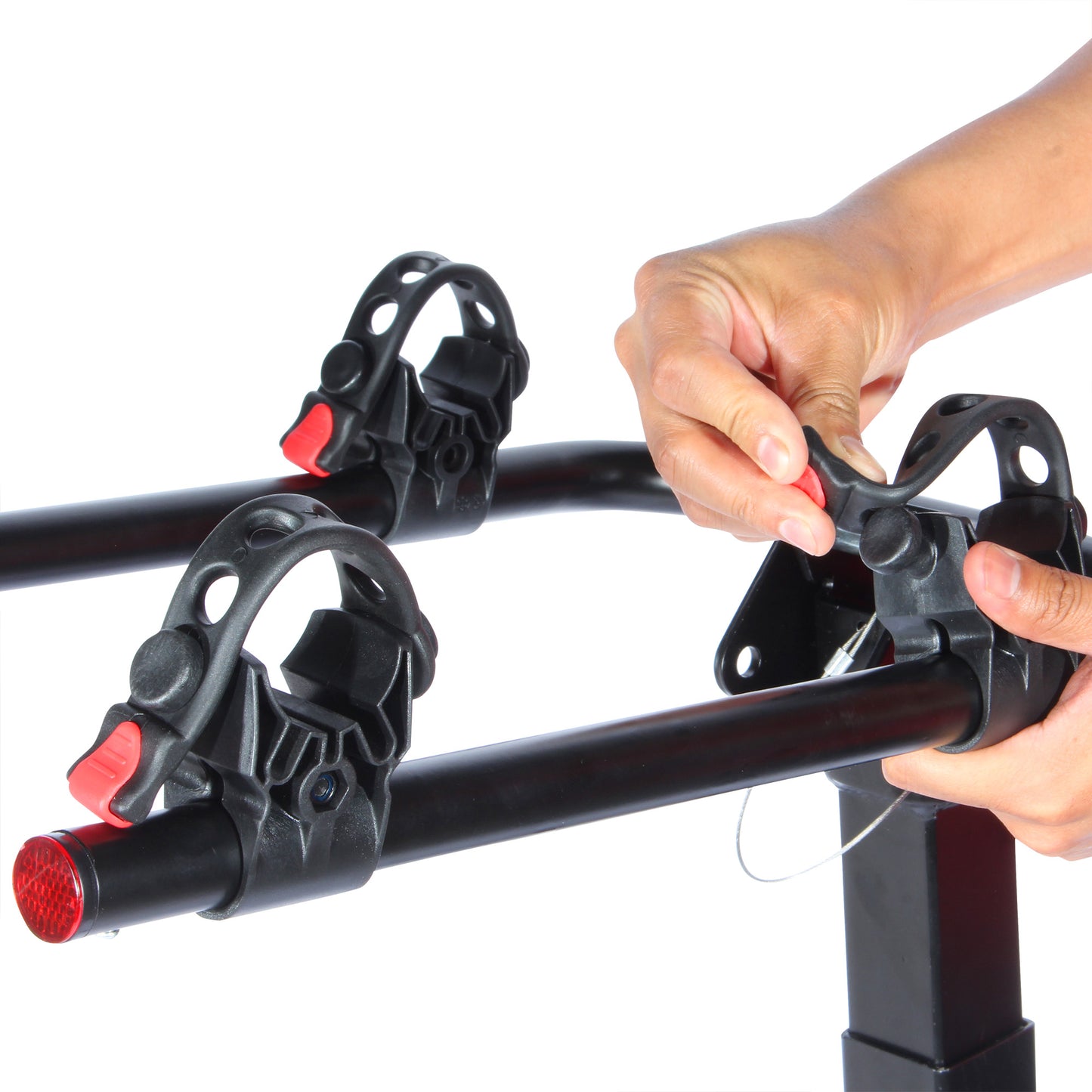 Rack para 2 bicicletas, montaje en tiron (2")