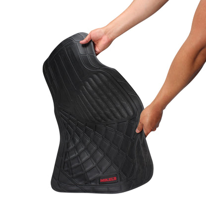 Tapetes para auto de hule, negro de lujo