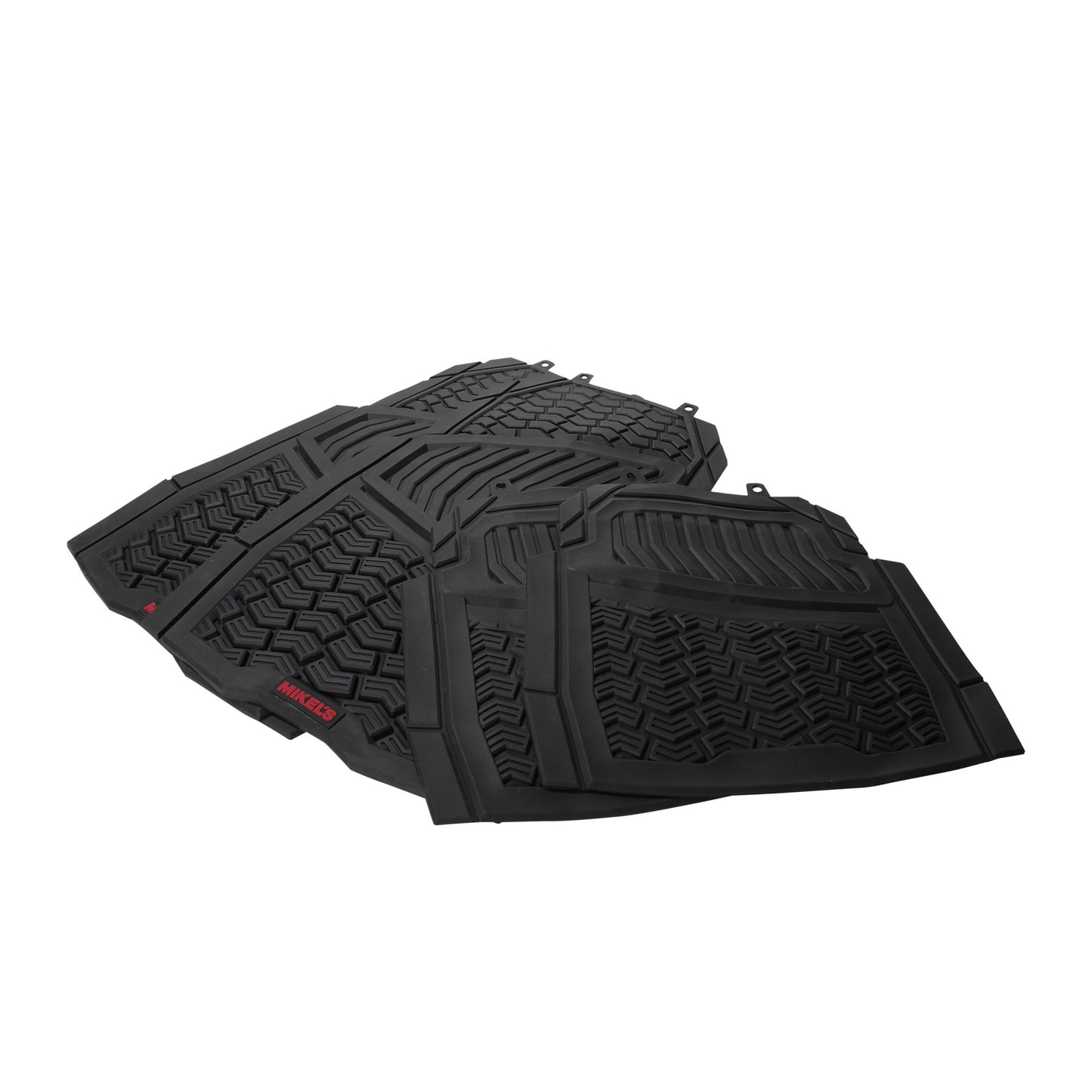 Tapete para auto de hule, negro con velcro