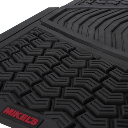 Tapete para auto de hule, negro con velcro