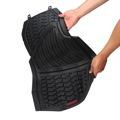 Tapete para auto de hule, negro con velcro