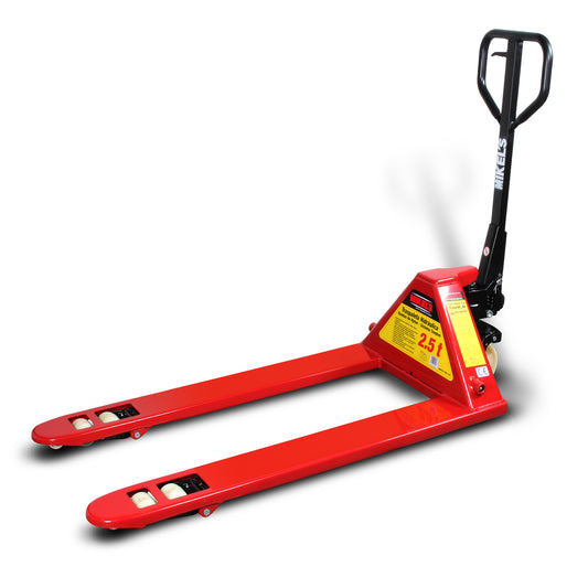 Patin hidraulico transpaleta con ruedas de nylon sistema tandem (2.5 ton)