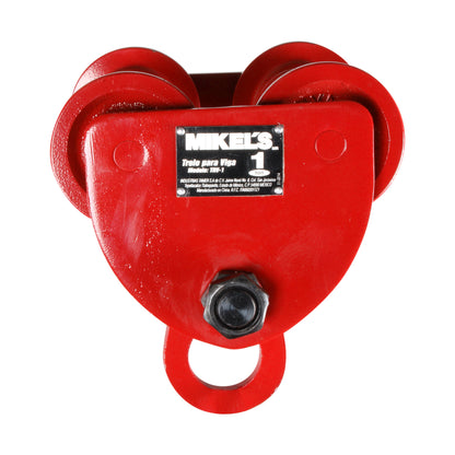 Trole para viga, ancho ajustable (1 ton)