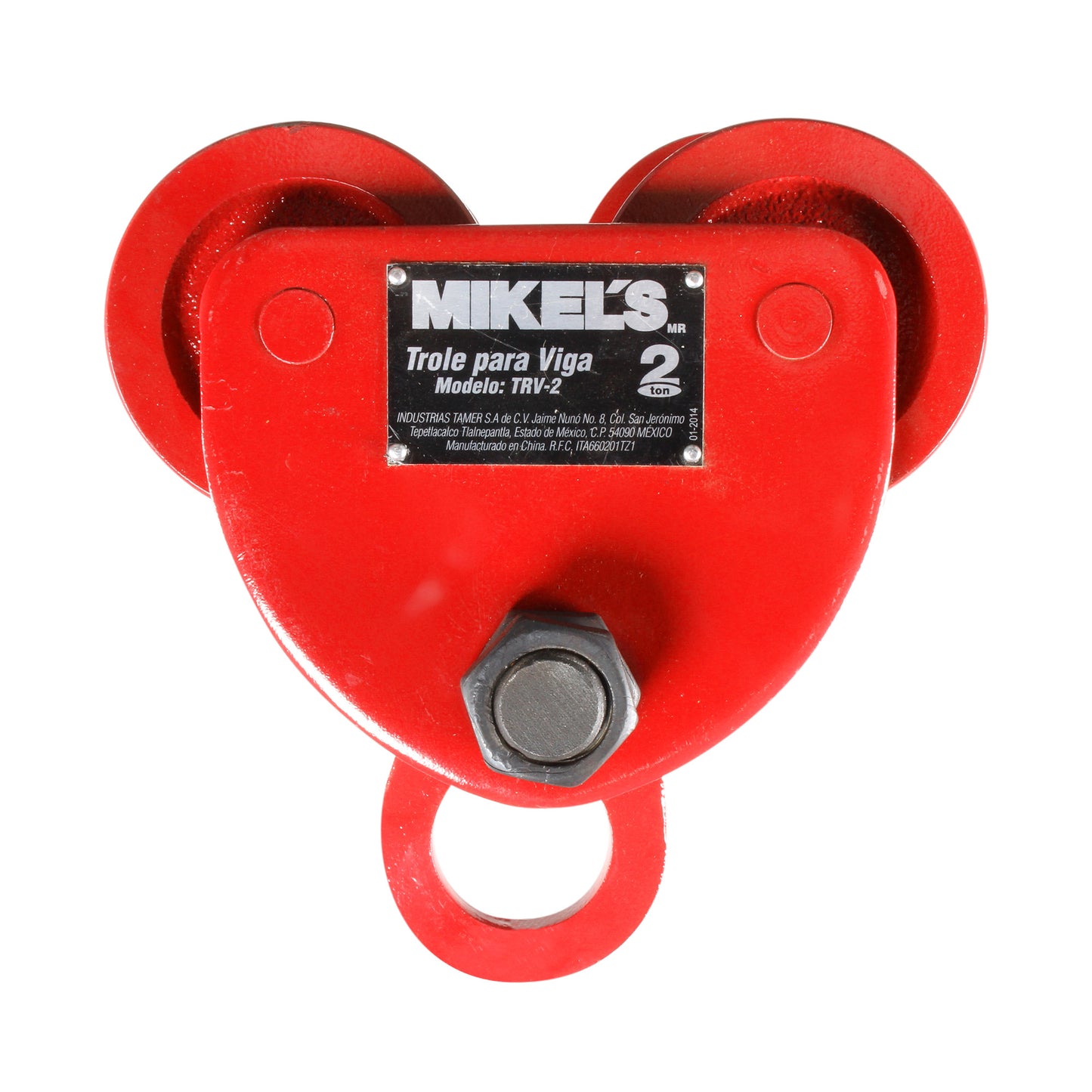 Trole para viga, ancho ajustable (2 ton)