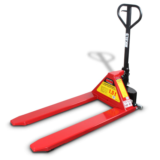 Patin hidraulico transpaleta con ruedas de poliuretano telescopica (1.5 ton)