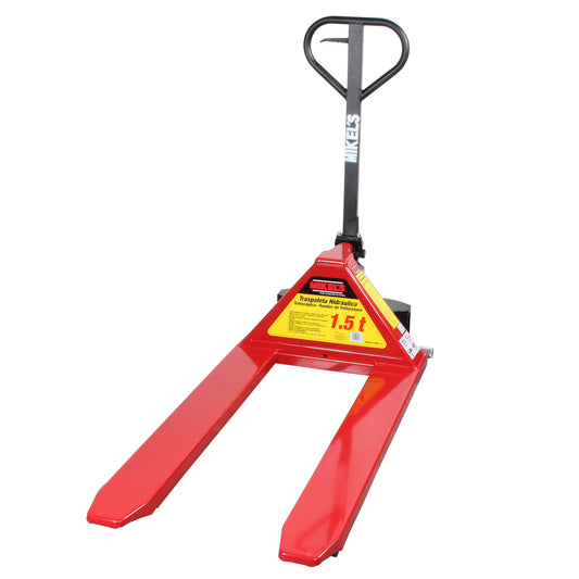 Patin hidraulico transpaleta con ruedas de poliuretano telescopica (1.5 ton)